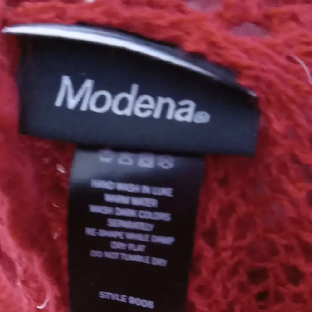 Modena Women's Knitted Elegant Red Knit Scarf. Winter,Warm,Versatile